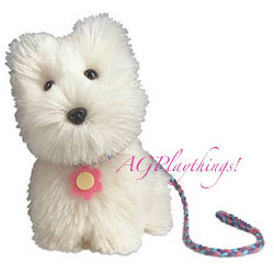 american girl doll white dog