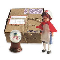 Details about   American Girl 18" Molly Christmas Stocking Paint Fantasia Snow Globe and Dress 