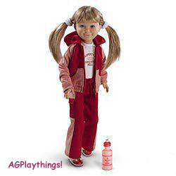 NWOB American Girl Hopscotch Hill School pink gym pants 