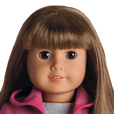 american girl doll with brown hair and brown eyes